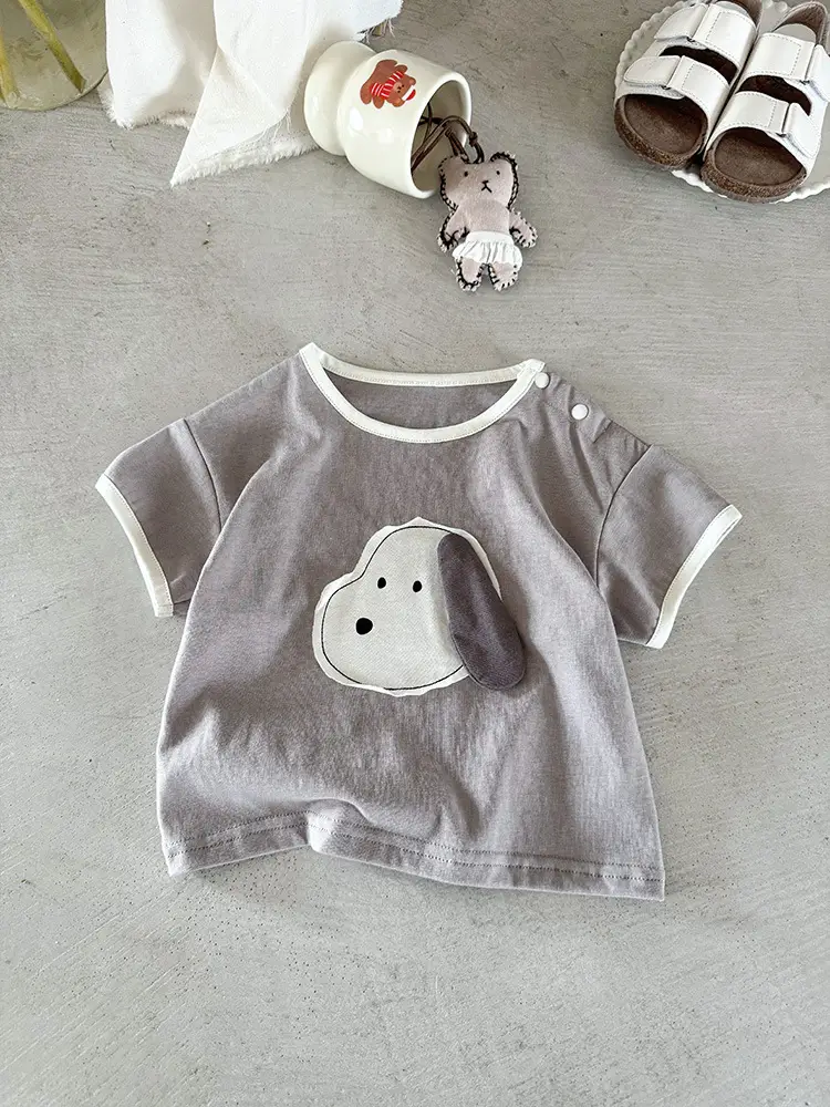 Boys Short Sleeve Cartoon T-Shirt Grey 2026 - Image 6