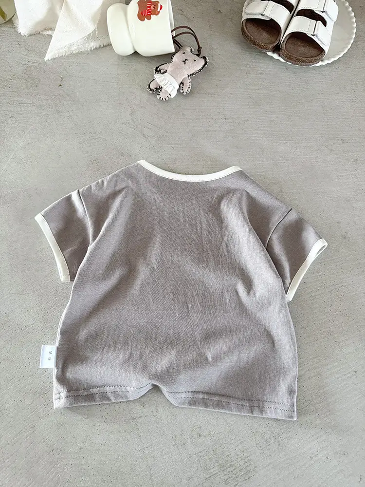 Boys Short Sleeve Cartoon T-Shirt Grey 2026 - Image 7