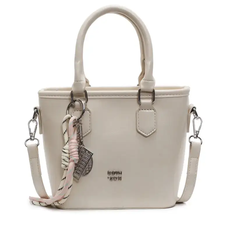 Light Blue Shoulder Bag with Crossbody Strap for Women - Image 4