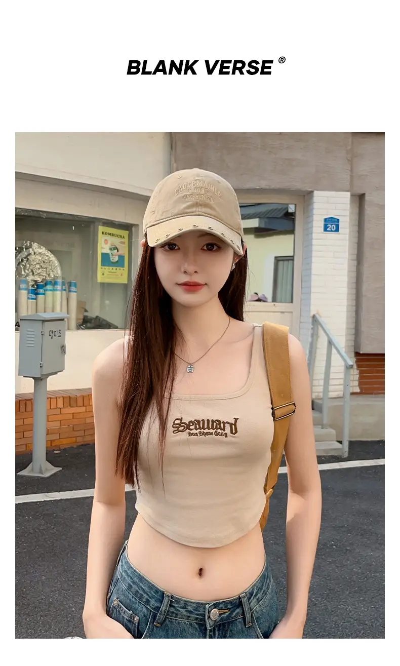 Women Black Letter Embroidered Cap with Rivet Wide Brim — feature 4
