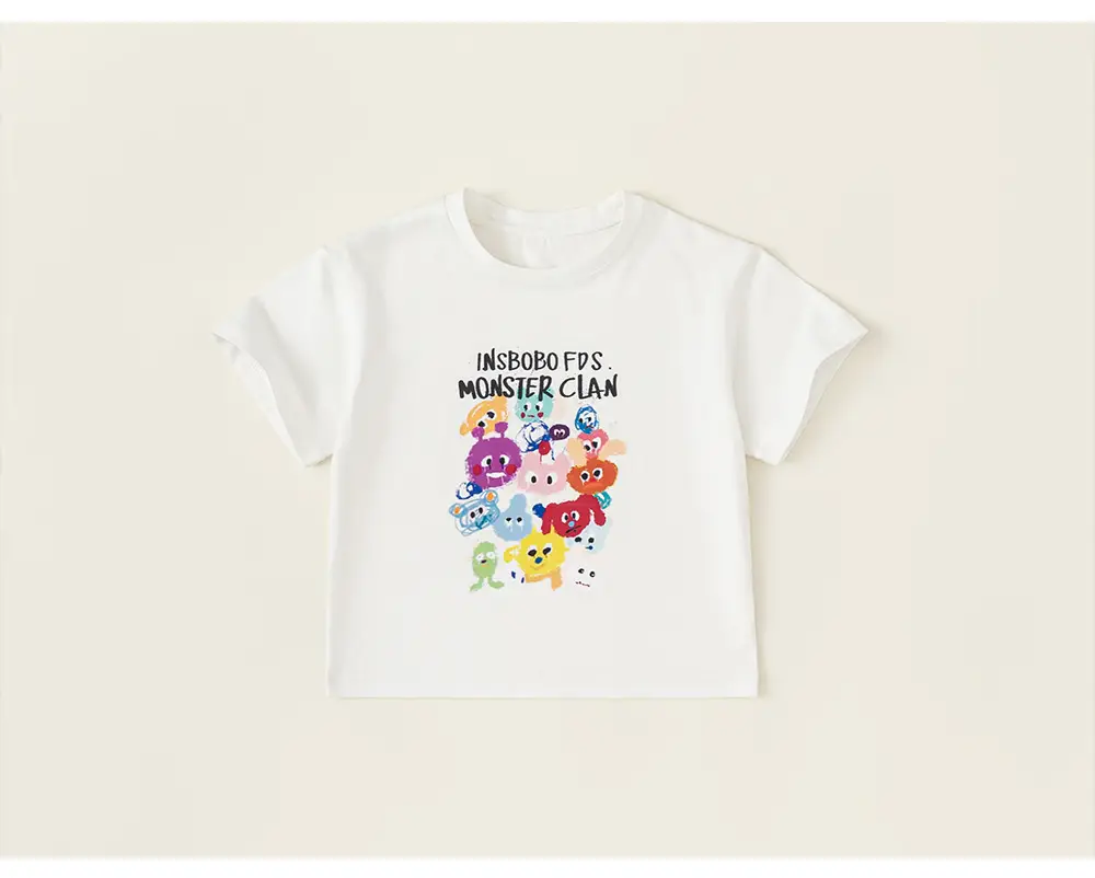 Yubao Boys Cartoon T-Shirt Summer Cream Short Sleeve — feature 22