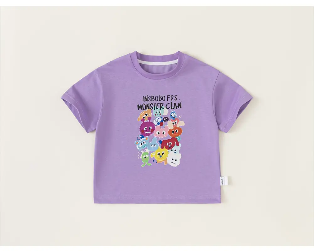 Yubao Boys Cartoon T-Shirt Summer Cream Short Sleeve — feature 23