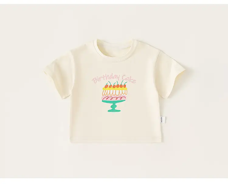 Yubao Boys Cartoon T-Shirt Summer Cream Short Sleeve — feature 29