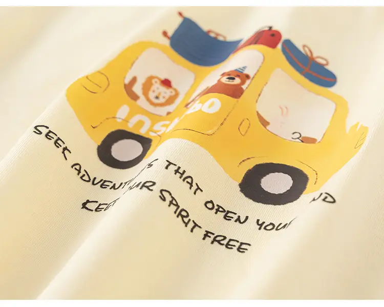 Yubao Boys Cartoon T-Shirt Summer Cream Short Sleeve — feature 35