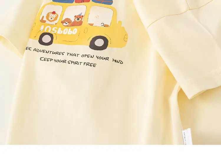 Yubao Boys Cartoon T-Shirt Summer Cream Short Sleeve — feature 8