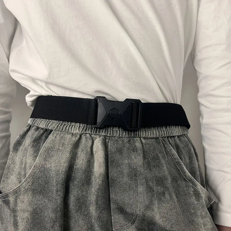 Men's Quick Release Elastic Belt with Alloy Buckle - Image 5