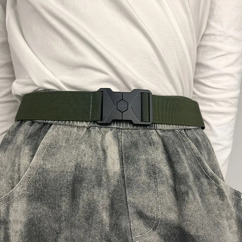 Men's Quick Release Elastic Belt with Alloy Buckle - Image 6