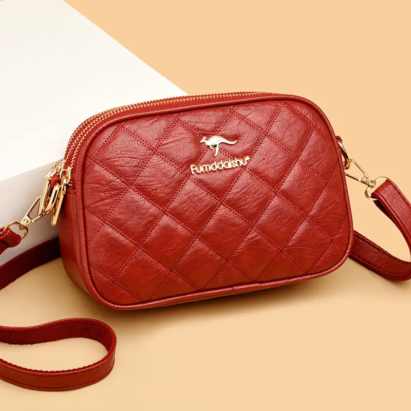 Black Quilted Crossbody Bag for Women 2025