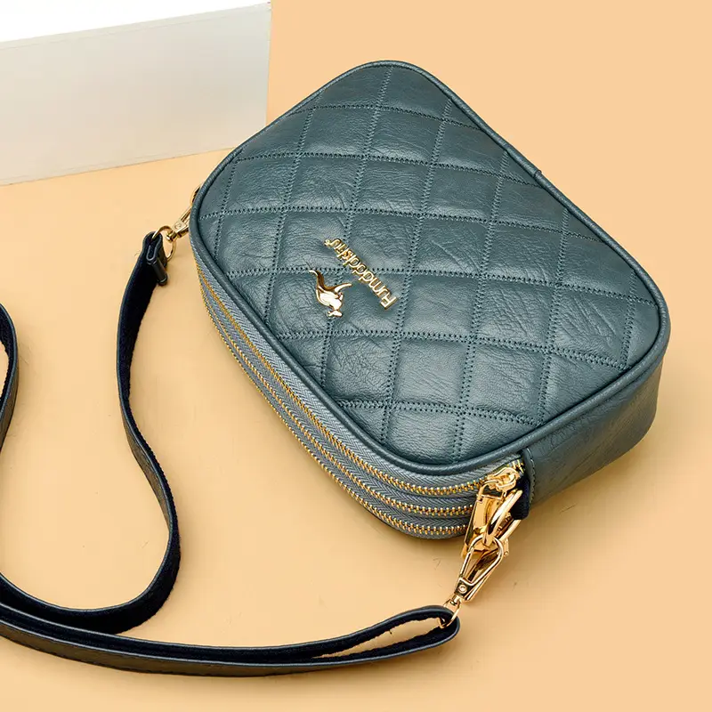 Black Quilted Crossbody Bag for Women 2025