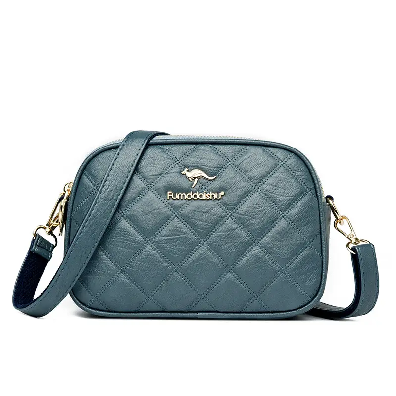 Black Quilted Crossbody Bag for Women 2025