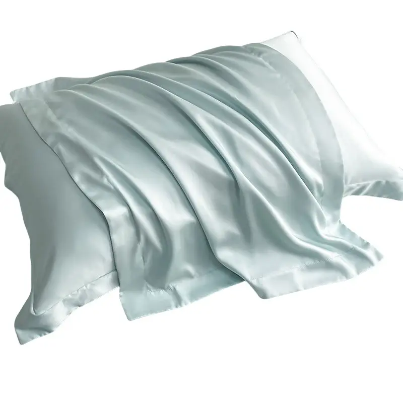 Class a 100-Count Tencel Pillowcase Summer Cool Silk Beauty Pillowcase Pure Color Ice Silk Pillowcase 48X74Cm