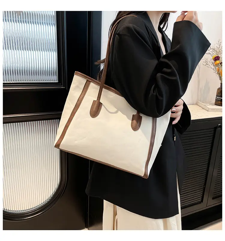 Women's Blue Canvas Shoulder Bag with Cute Design — feature 22
