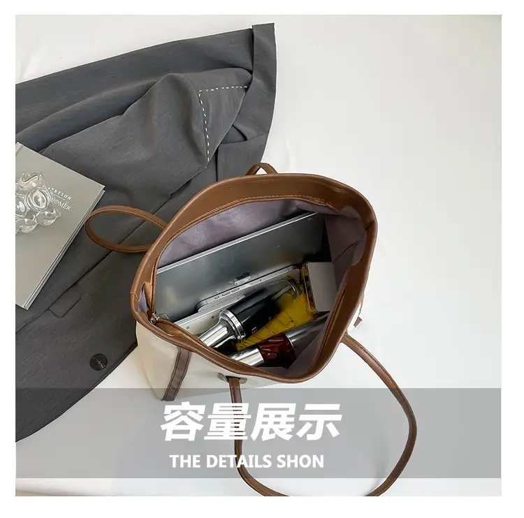 Women's Blue Canvas Shoulder Bag with Cute Design — feature 8
