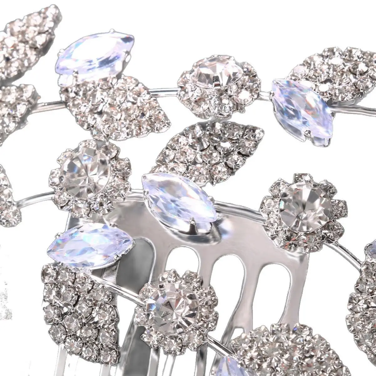 Golden Rhinestone Leaf Hairpin for Bridal Accessories - Image 5