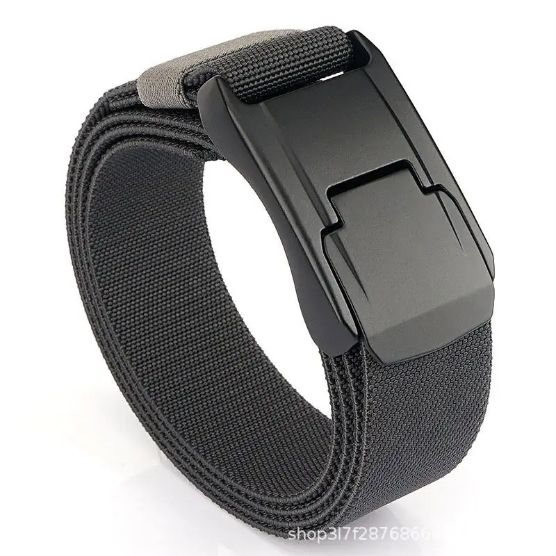 Men's Cross-Border Aluminum Buckle Belt Tan Nylon Tactical - Image 2