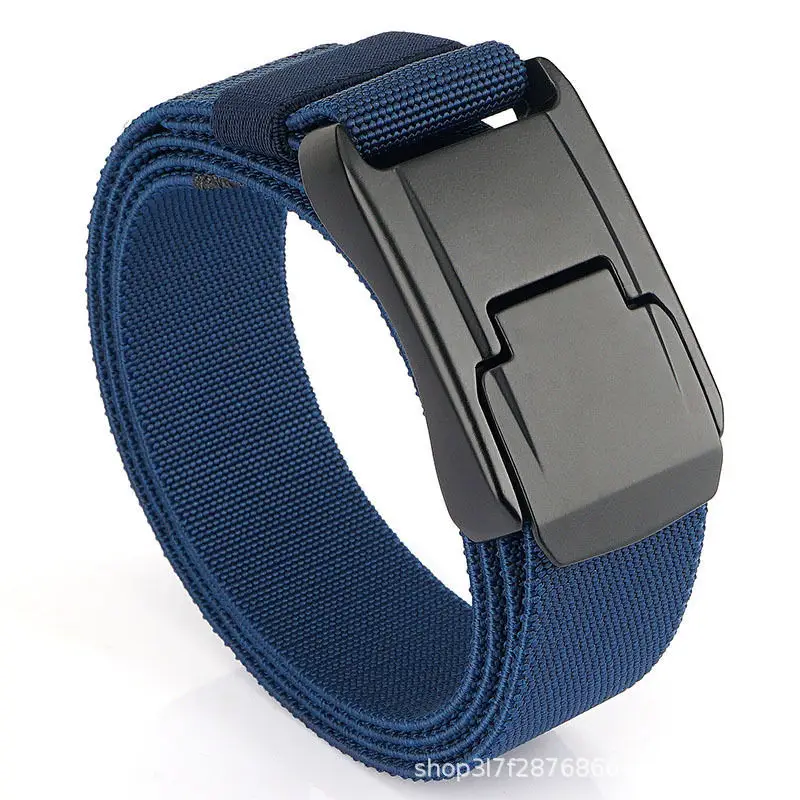 Men's Cross-Border Aluminum Buckle Belt Tan Nylon Tactical - Image 3
