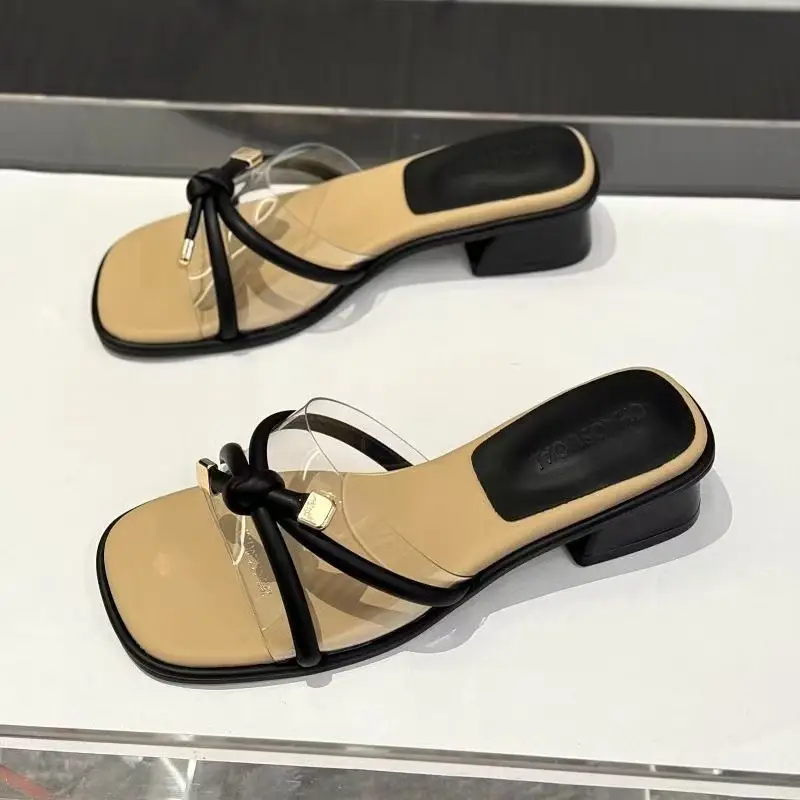 Fairy Style Square Head Sandals Women Summer