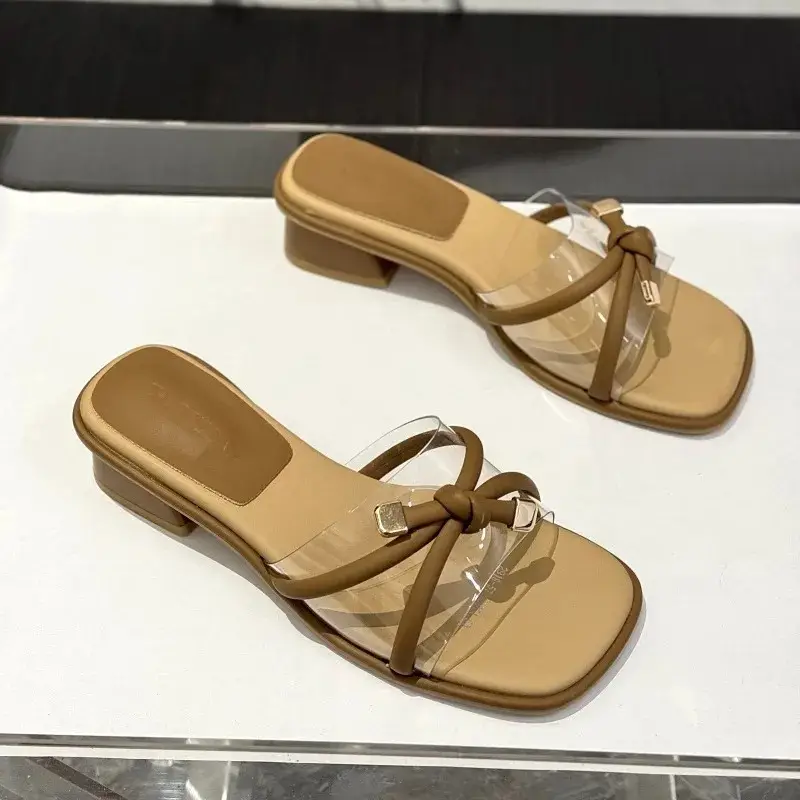 Fairy Style Square Head Sandals Women Summer — feature 1