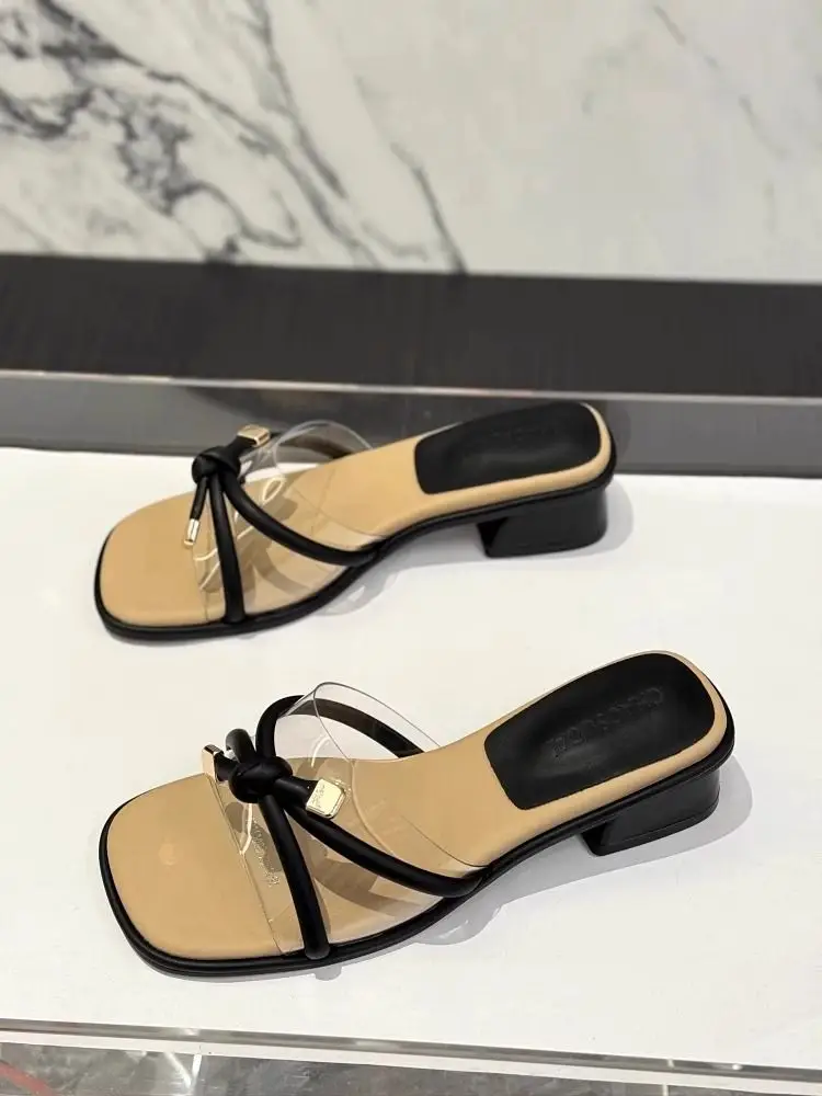 Fairy Style Square Head Sandals Women Summer — feature 12