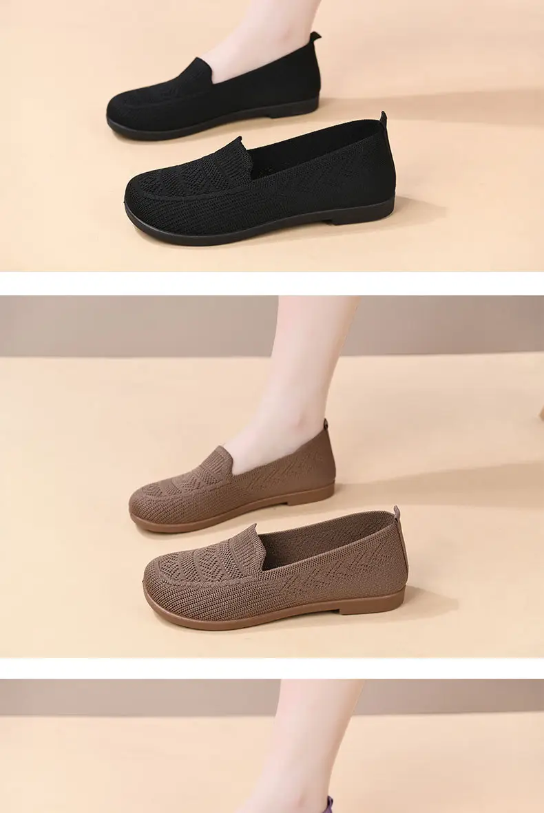 Women's Purple Mesh Slip-On Flat Shoes — feature 10