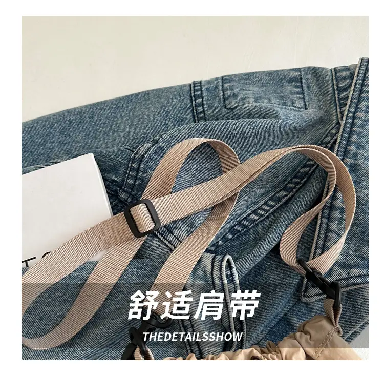 White Drawstring Bucket Bag for Commuters & Casual Use — feature 5