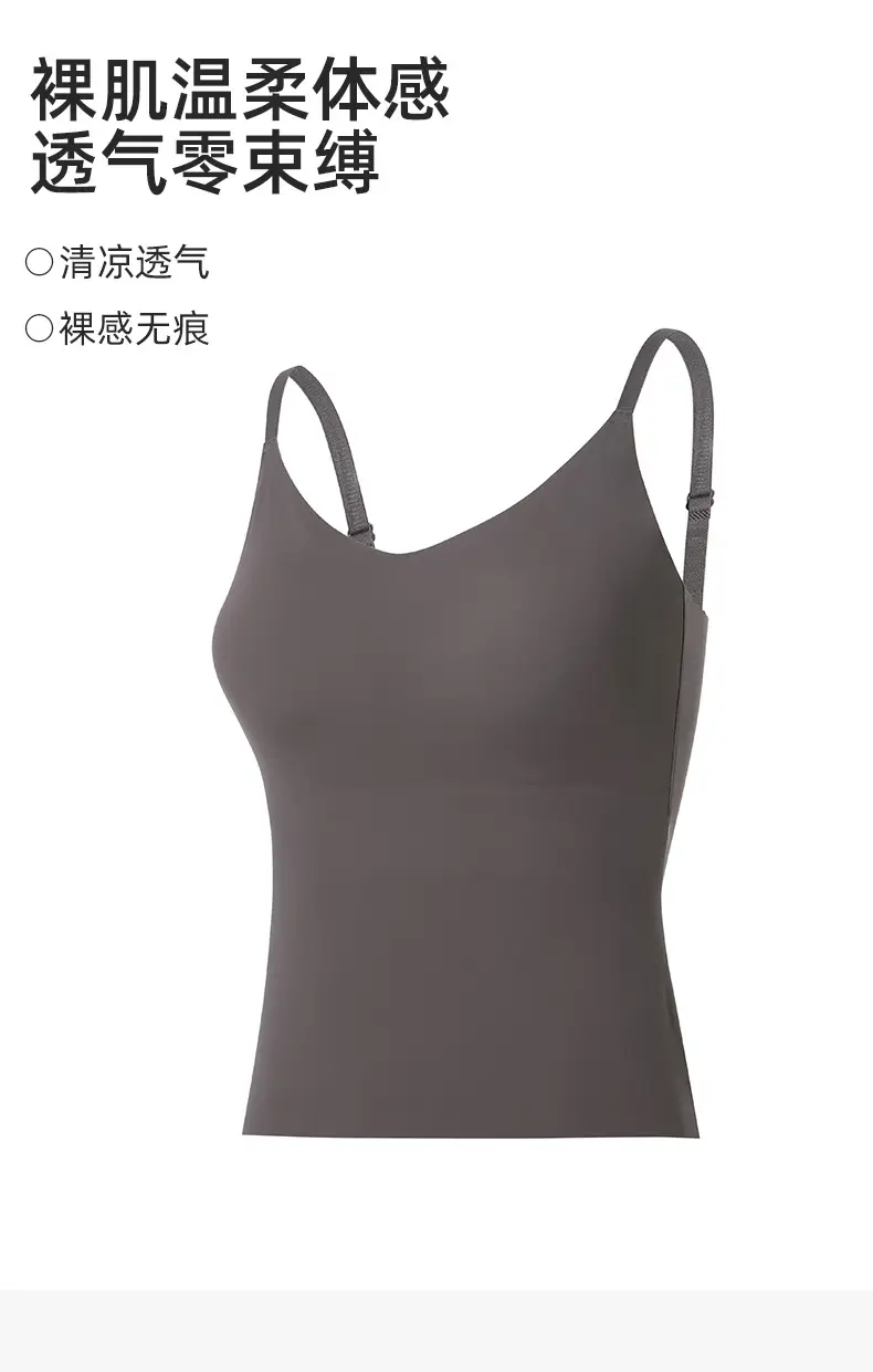 Black Lace Camisole with Built-In Bra Pads, No Need for Additional Underwear, Anti-Exposure, Slimming, Full Coverage Tank Top — feature 13