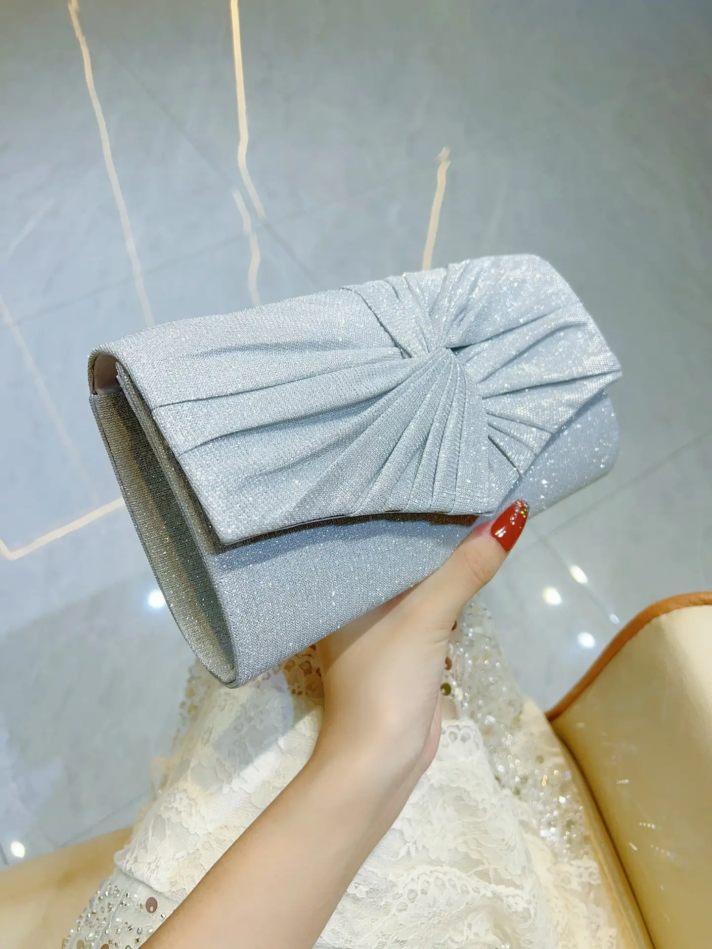Gray Crossbody Bag for Women European American Vintage