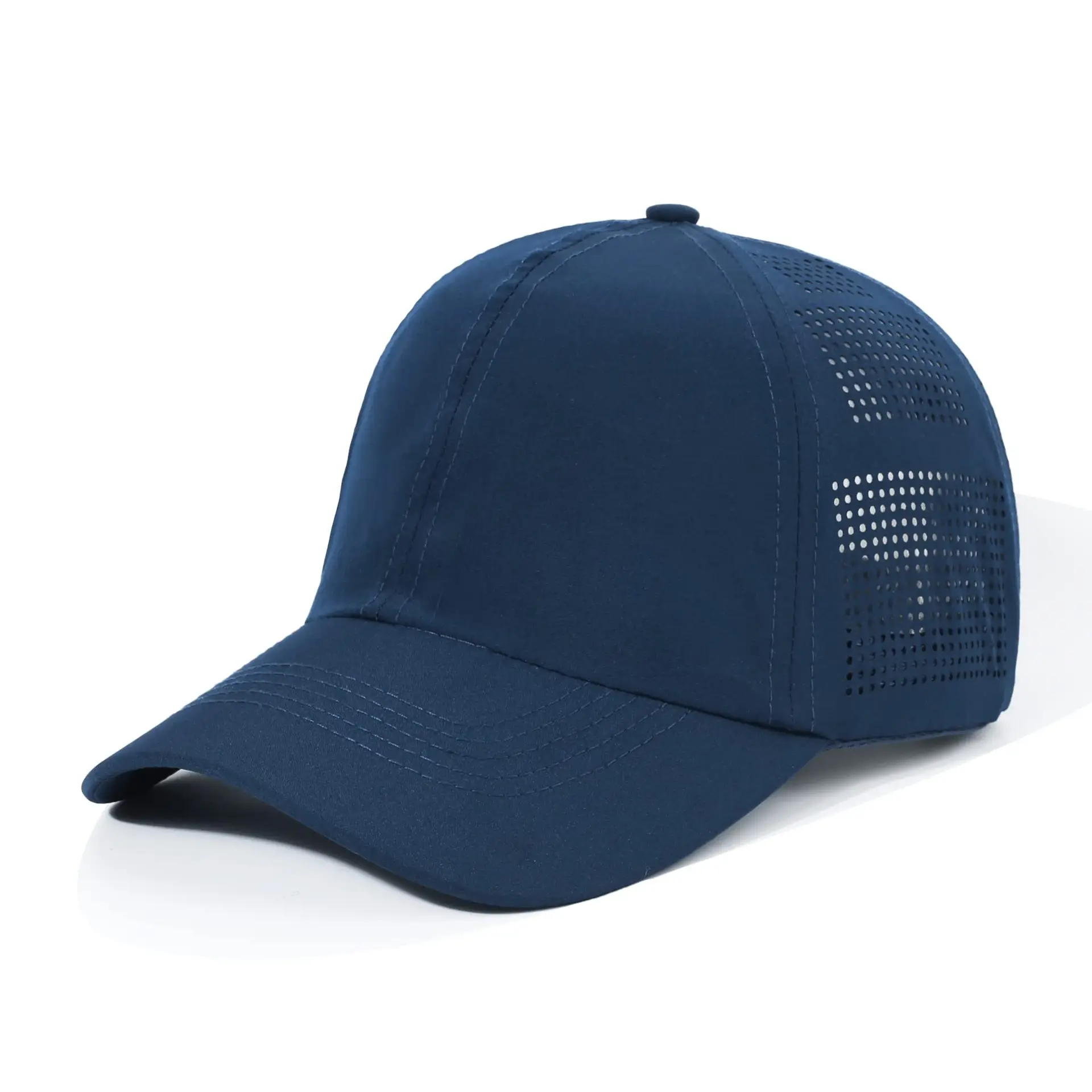 Women's Turquoise Laser Punched Cap Sunscreen Hat - Image 23