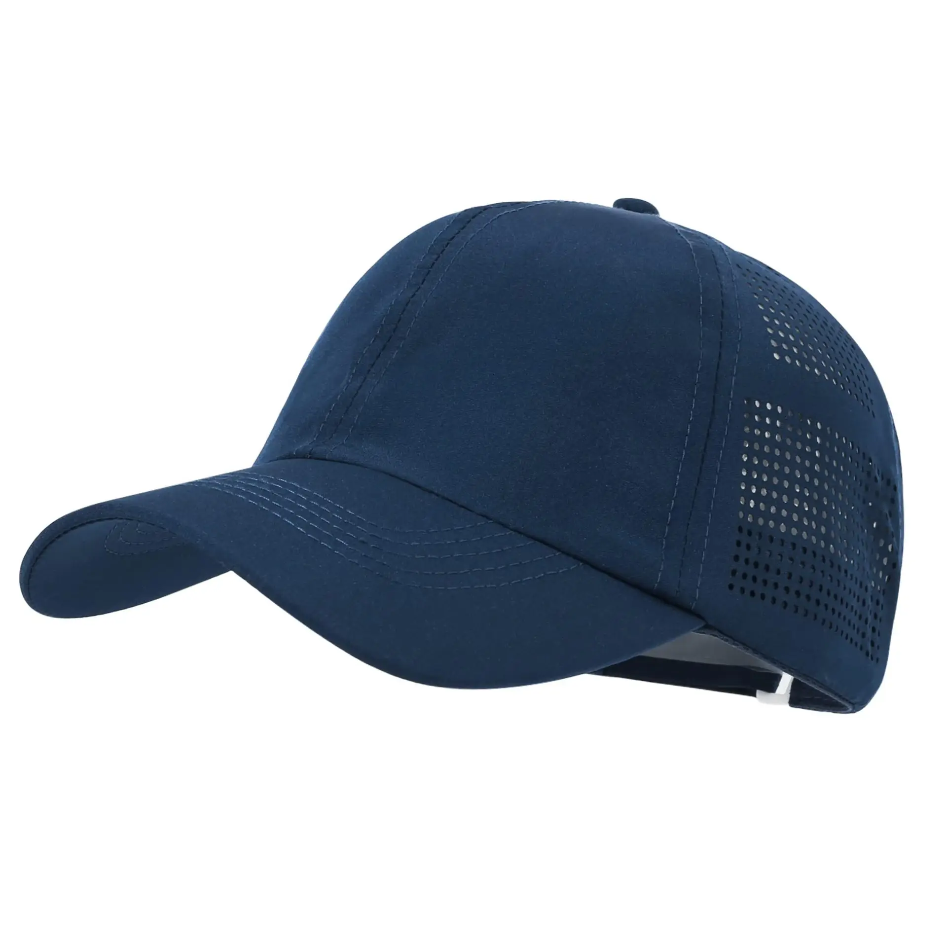 Women's Turquoise Laser Punched Cap Sunscreen Hat - Image 11