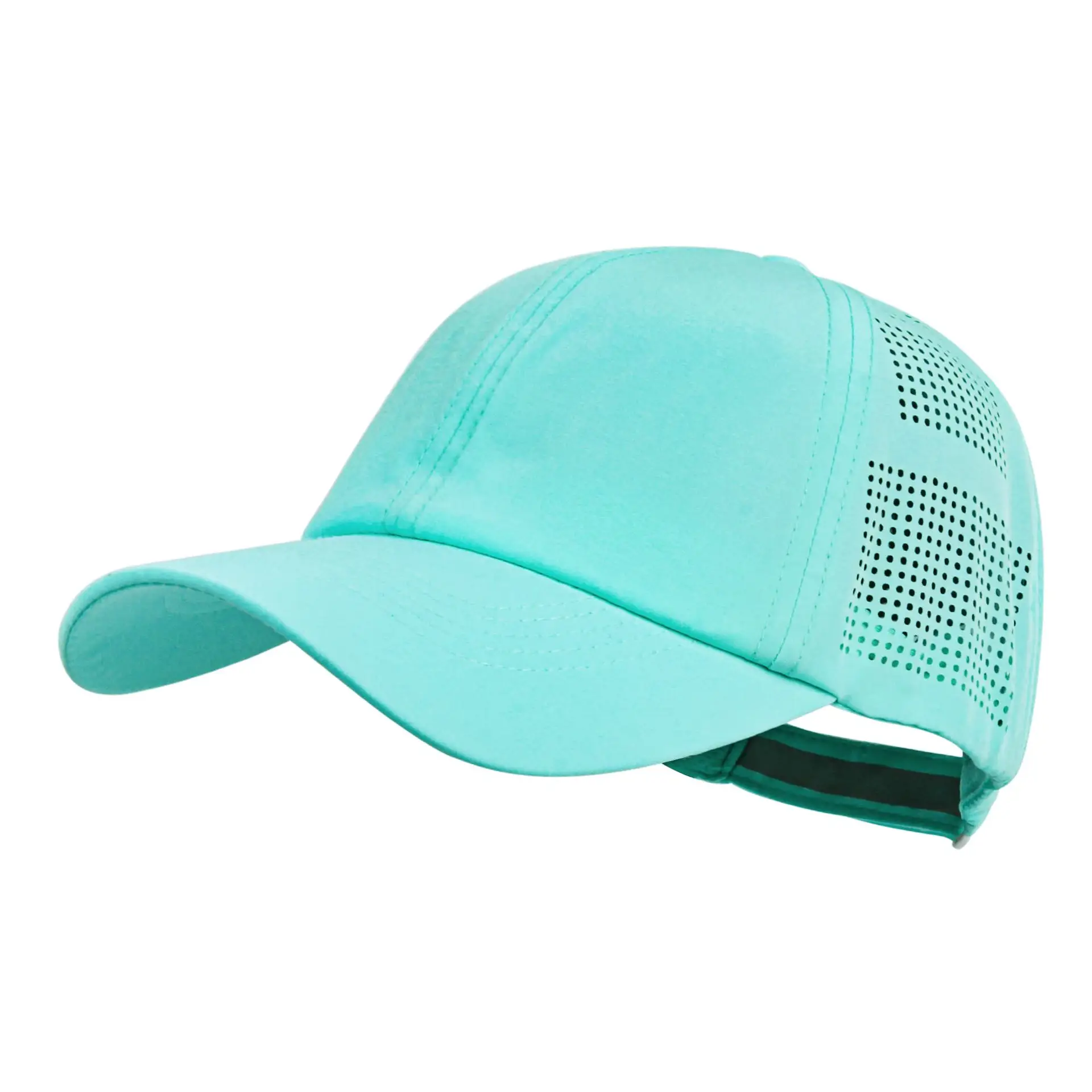 Women's Turquoise Laser Punched Cap Sunscreen Hat - Image 20
