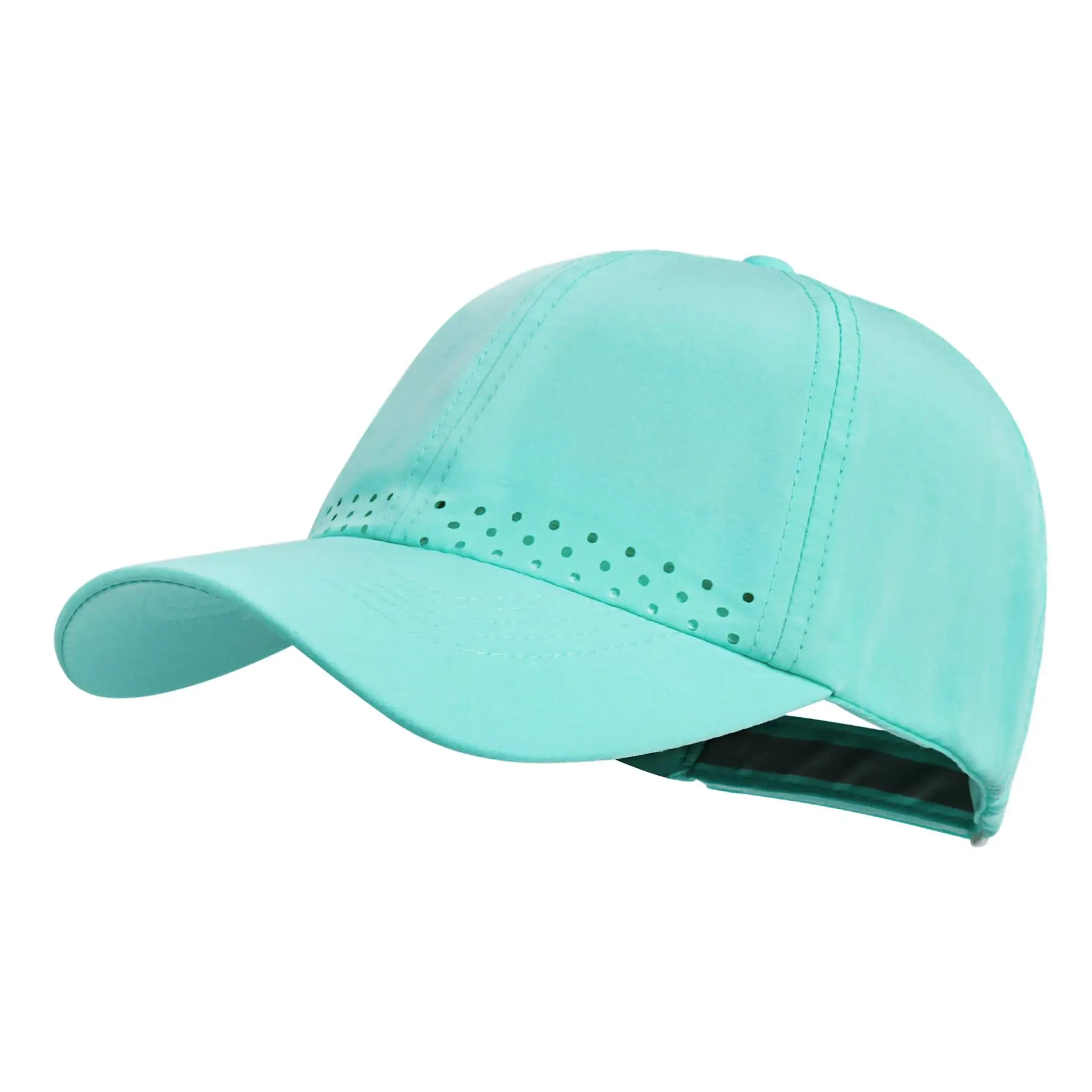 Women's Turquoise Laser Punched Cap Sunscreen Hat - Image 8