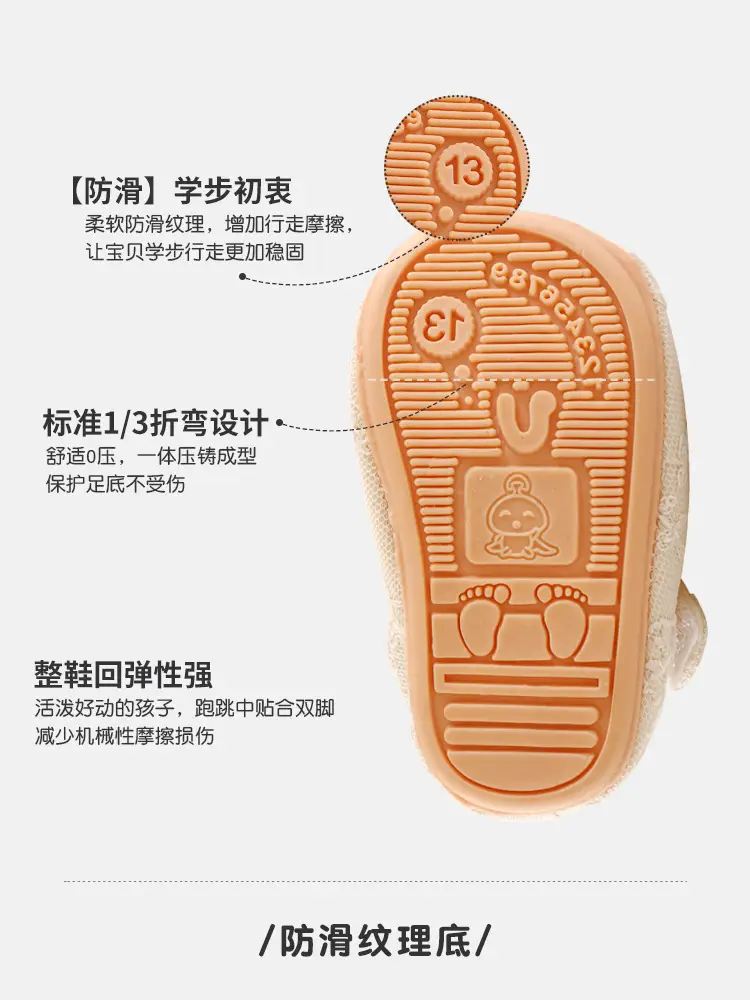 Princess Shoes for Baby Girls 0-1 Year Soft Cloth Spring Autumn - Image 5