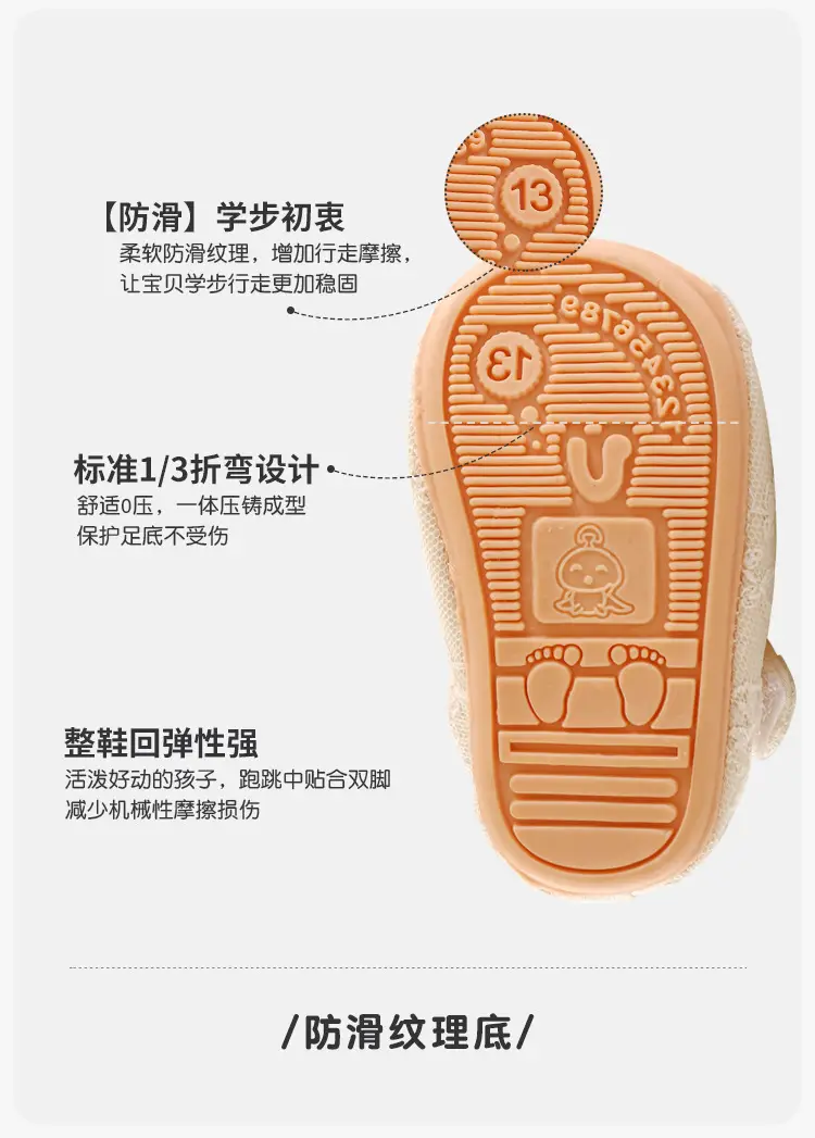 Princess Shoes for Baby Girls 0-1 Year Soft Cloth Spring Autumn — feature 8