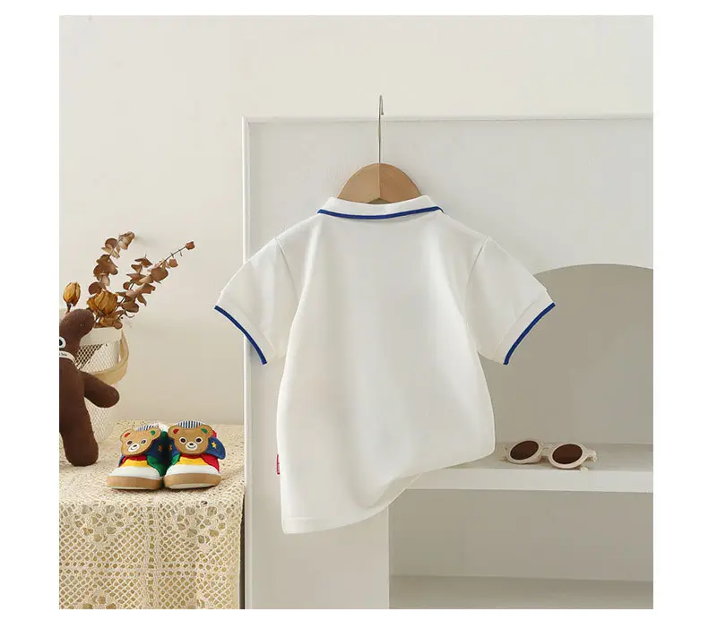 Japanese Style Boys Orange Polo Summer T-Shirt — feature 12