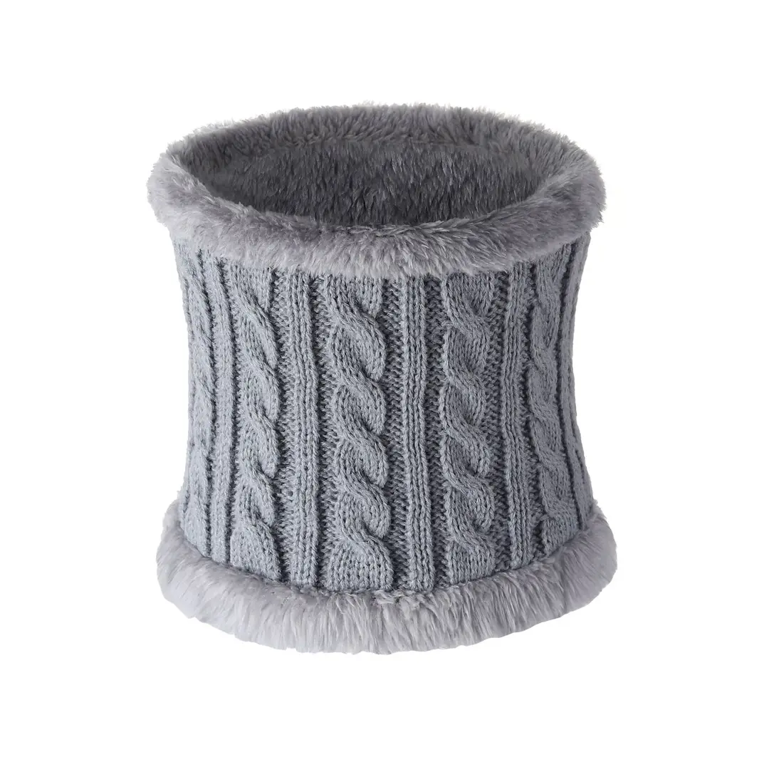 Original Design Fur Ball Hat, Touch Screen Gloves, Scarf Three-Piece Set, Winter Warm Acrylic Knit Gift Box Style — feature 10