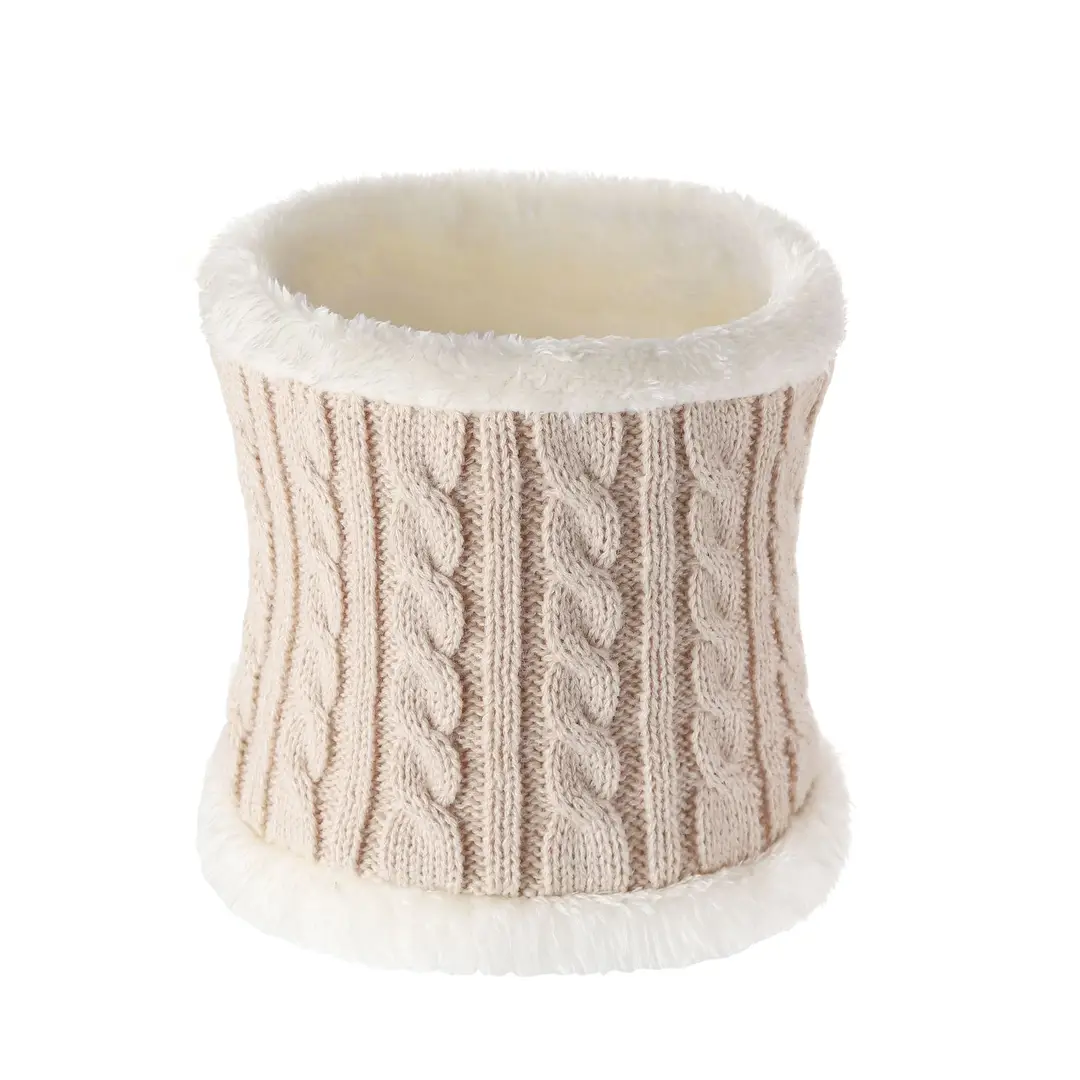 Original Design Fur Ball Hat, Touch Screen Gloves, Scarf Three-Piece Set, Winter Warm Acrylic Knit Gift Box Style — feature 9