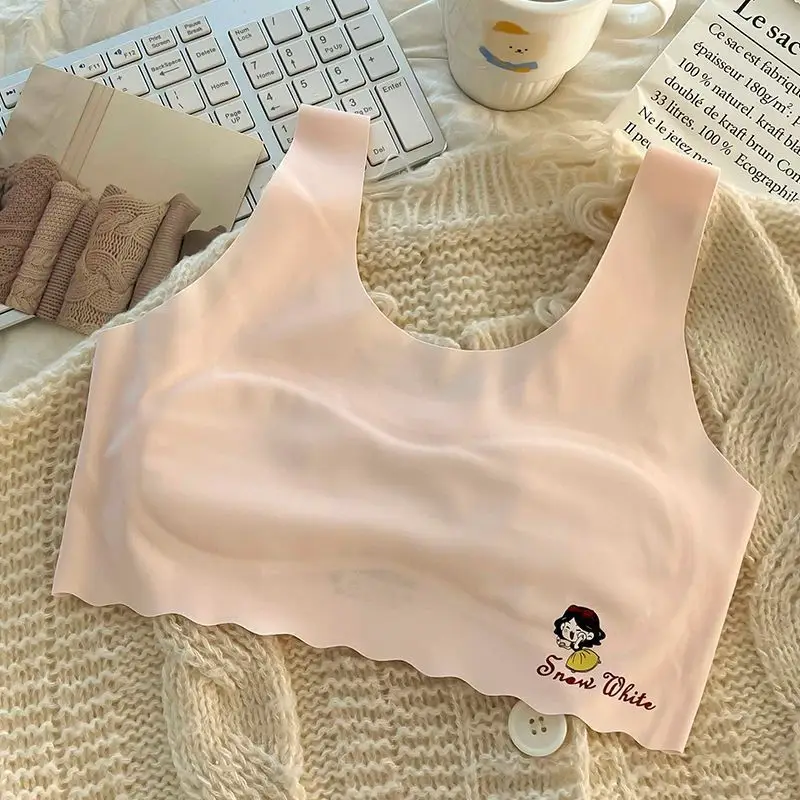 Developmental underwear girls summer thin ice silk seamless girl vest students 7-12 years old children bra students — feature 17