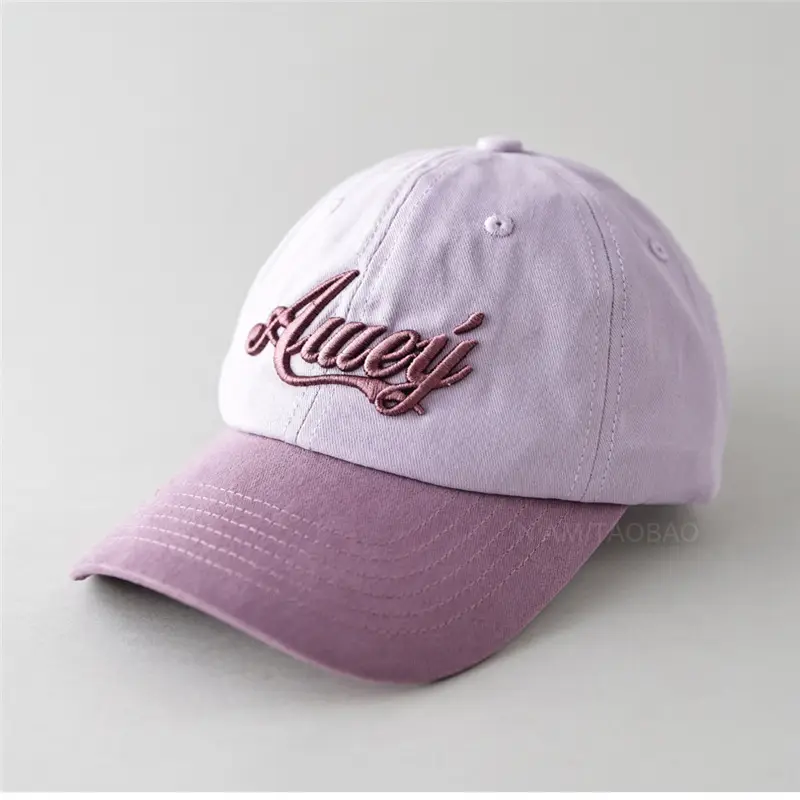 Men 3D Letter Cap Purple Baseball - Image 9