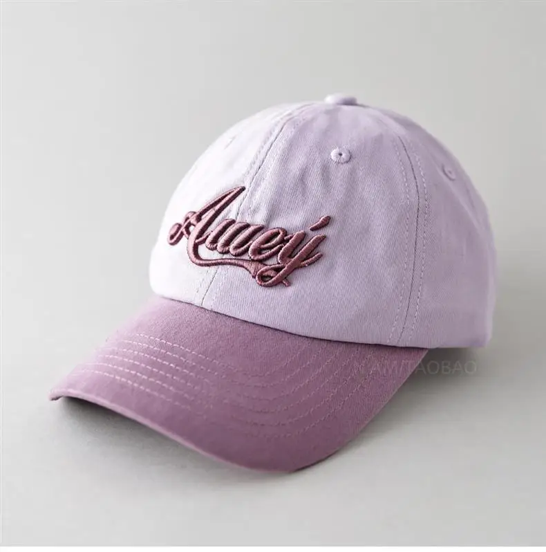 Men 3D Letter Cap Purple Baseball β feature 1