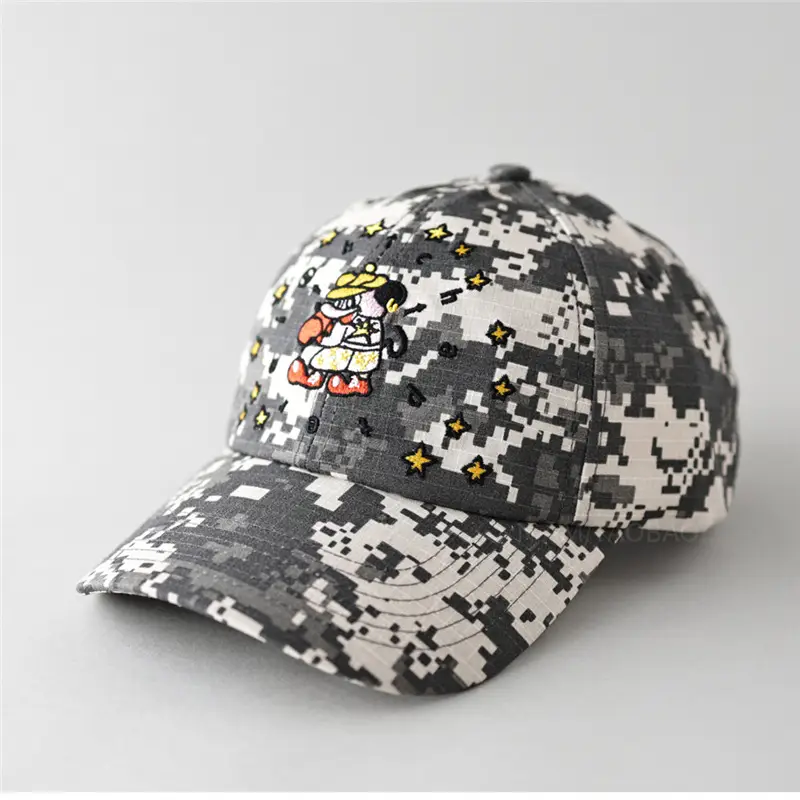 Black Cartoon Embroidered Baseball Cap Sunshade Unisex - Image 5