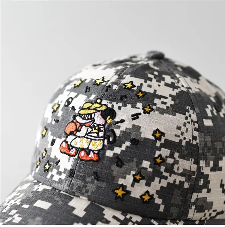 Black Cartoon Embroidered Baseball Cap Sunshade Unisex — feature 6