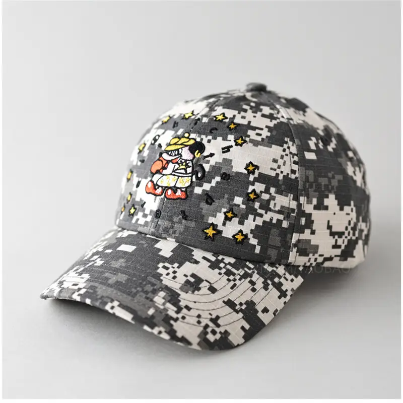 Black Cartoon Embroidered Baseball Cap Sunshade Unisex - Image 2