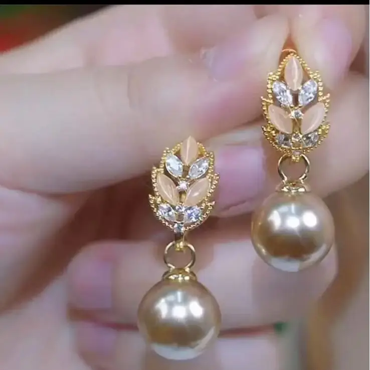 Copper Alloy Pearl Earrings 2025 New - Image 2