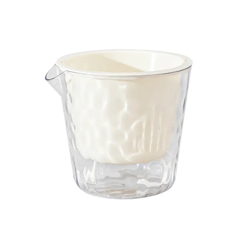 Glacier Pattern Transparent Lazy Self-Absorbing Flower Pot Water-Cultivating Plant Daffodils Water-Free Plastic Imitation Glass Flower Pot