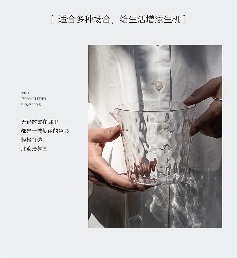 Glacier Pattern Transparent Lazy Self-Absorbing Flower Pot Water-Cultivating Plant Daffodils Water-Free Plastic Imitation Glass Flower Pot — feature 16