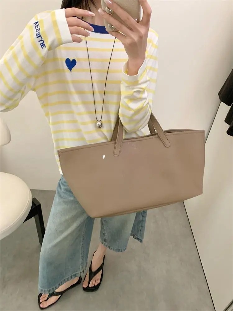Women Striped Mulberry Silk Long Sleeve T-Shirt Yellow Blue — feature 5