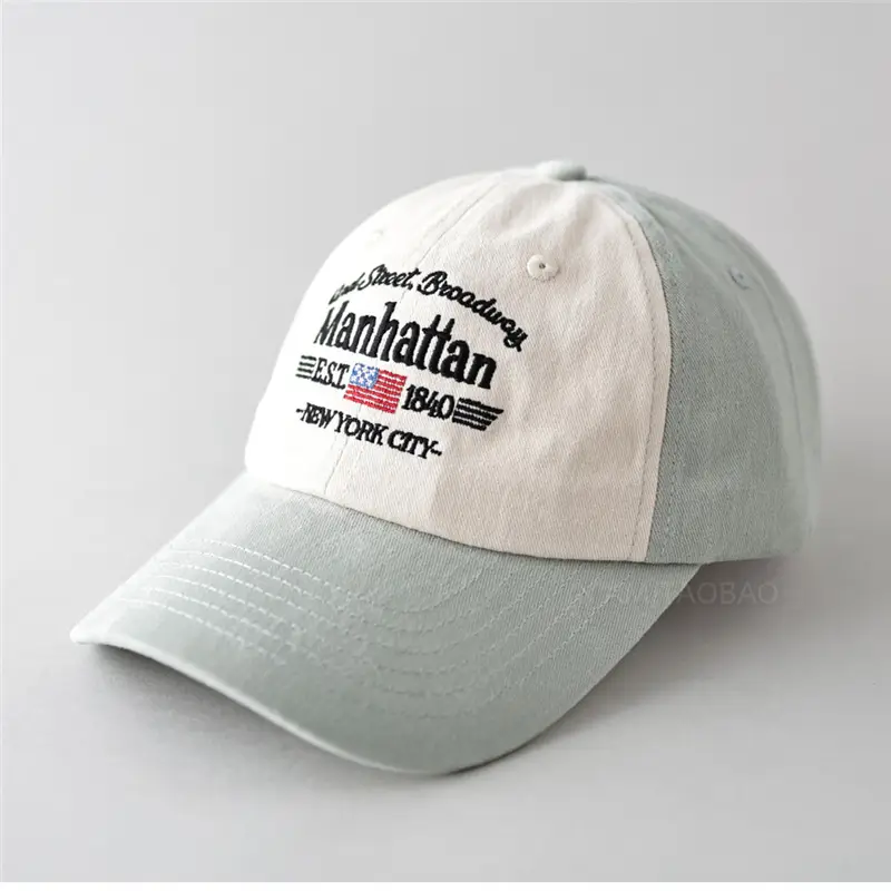 Spring New American Vintage Letter Embroidered Baseball Cap Men's Women's Sunshade Duck Tongue Hat - Image 10