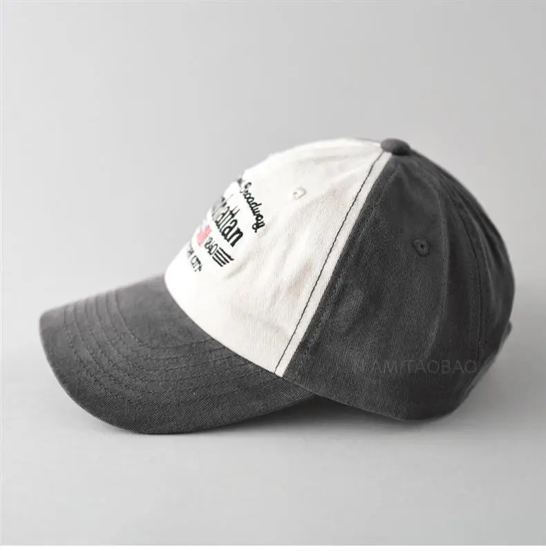 Spring New American Vintage Letter Embroidered Baseball Cap Men's Women's Sunshade Duck Tongue Hat — feature 11
