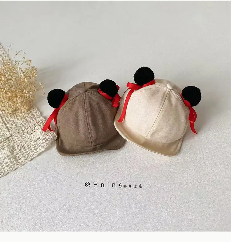 Nezha 2025 Baby Cap with Red Bow for Boys Girls — feature 10