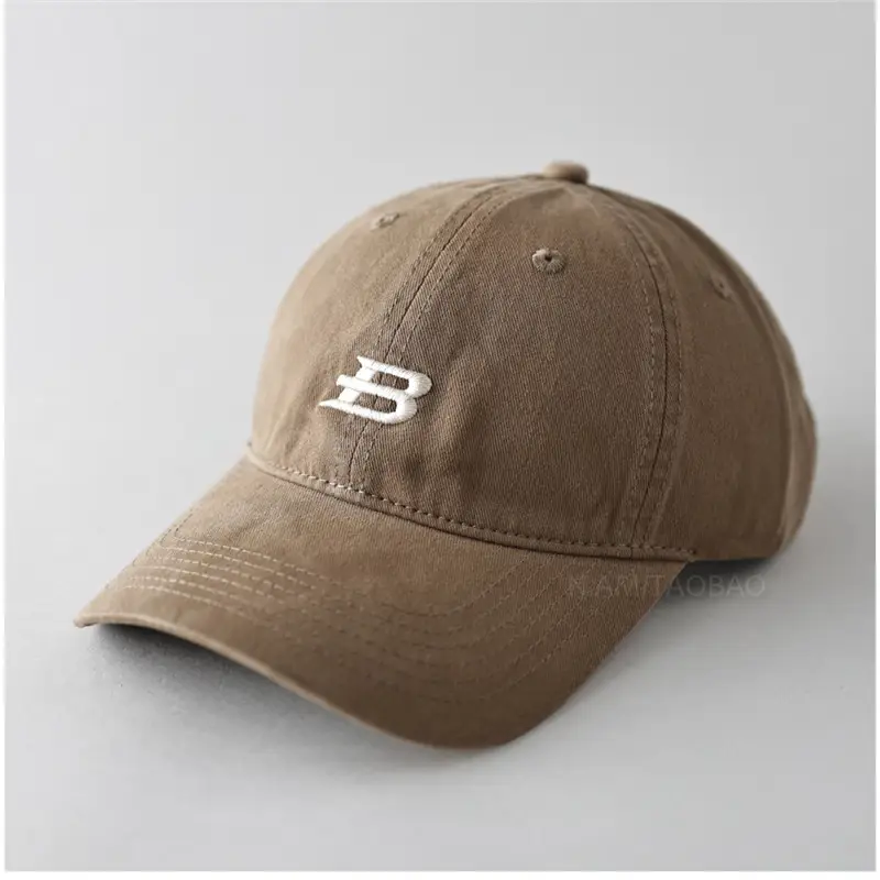Men's Brown Embroidered Baseball Cap with Logo - Image 2